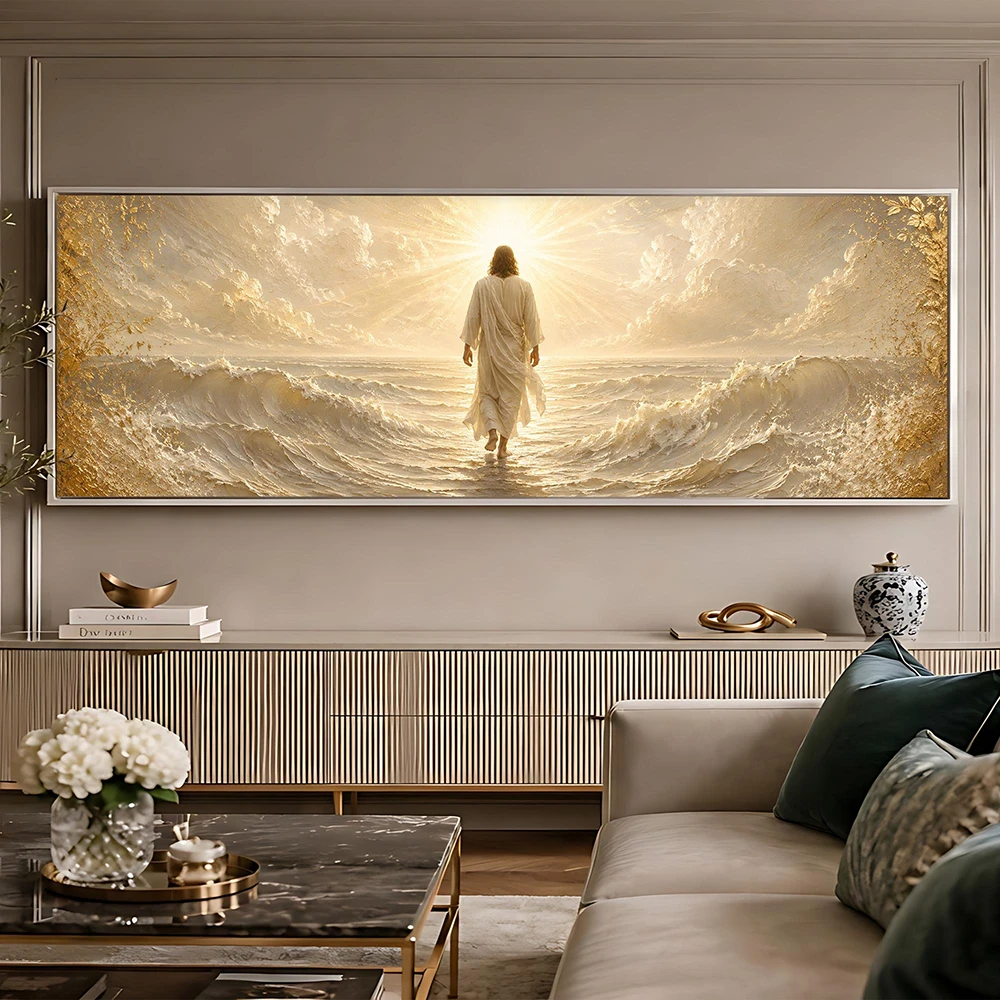 ภาพพิมพ์แคนวาสพระเยซูเดินบนน้ำ - Lighting Decoration On Wall บทวิจารณ์และราคา