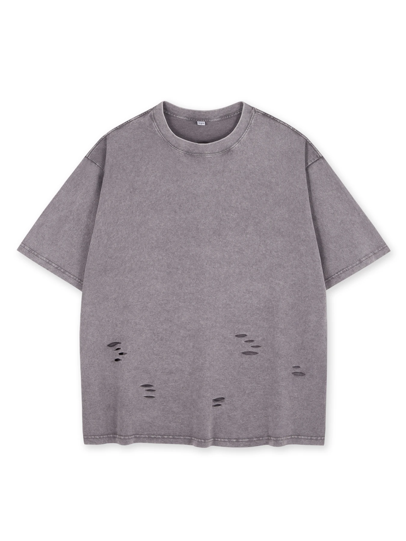 2025 جديد غسلها بلون تي شيرت مجموعة العصرية الشارع ممزق قصيرة الأكمام الكلاسيكية متعدد الألوان القطن السراويل فضفاضة الرياضة البدلة