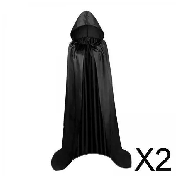 

Готический сатиновый плащ на Хэллоуин, средневековый капюшон, костюм-реквизит для косплея для женщин, мужчин, взрослых, для вечеринок и переодеваний