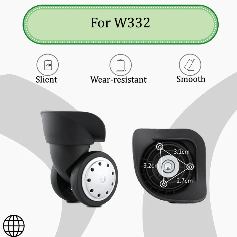 

For W332 Universal 360° Silent Smooth-Rolling Luggage Wheel Replacement Set - High-Quality Silent Luggage Wheels
