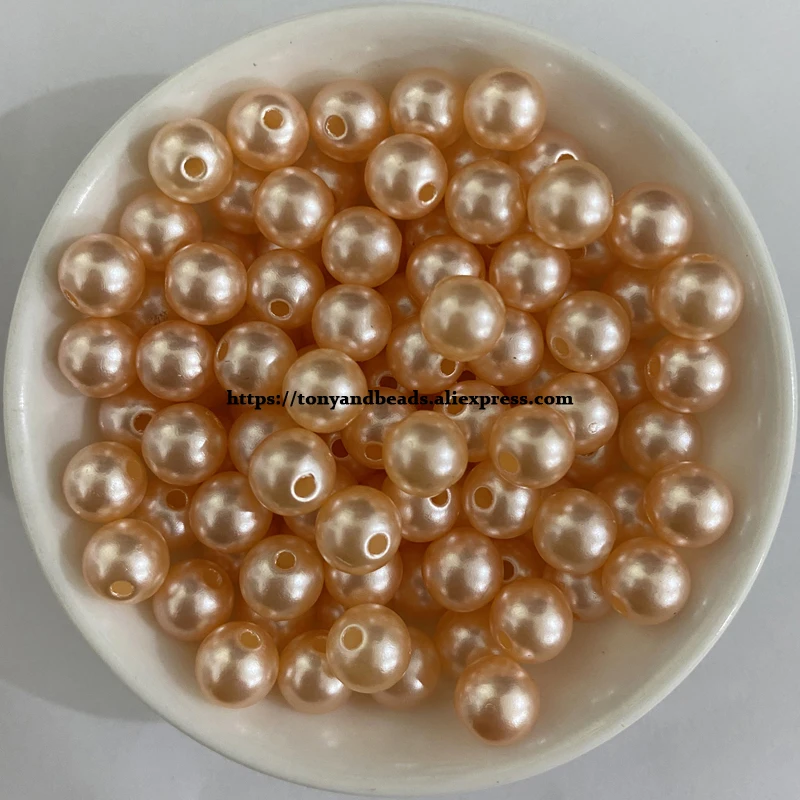 Acryl-Imitationsperlen, runde Kugel-Abstandsperlen, 4, 6, 8, 10, 12 mm, wählen Sie Größe und Farbe für die Schmuckherstellung, DIY, Lochgröße 1,5 mm – Detail 8