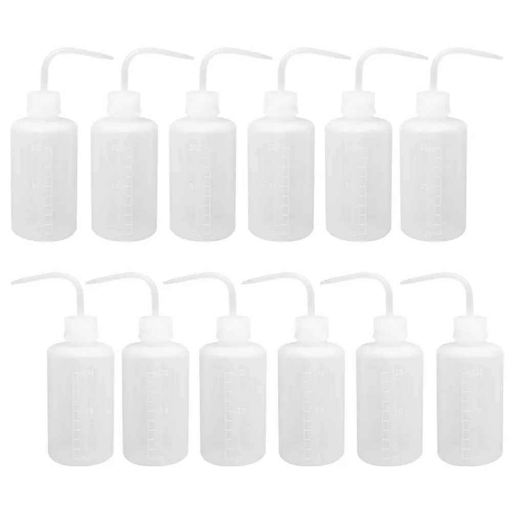 12Pcs Plant Watering Bottle 250ml Bending Nozzle Scale Marks Prevent Root Rot for Succulents Indoor Outdoor Garden Watering