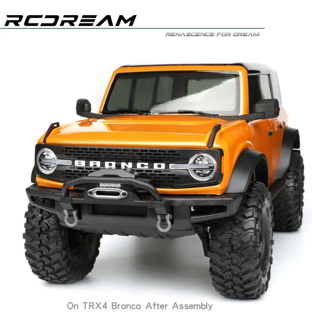 Rcdream Front Grille Mask #a For 1/10 Rc Crawler Car Traxxas Trx4 New Bronco Body Upgrade Option Parts #b6a1-w B6a1-b