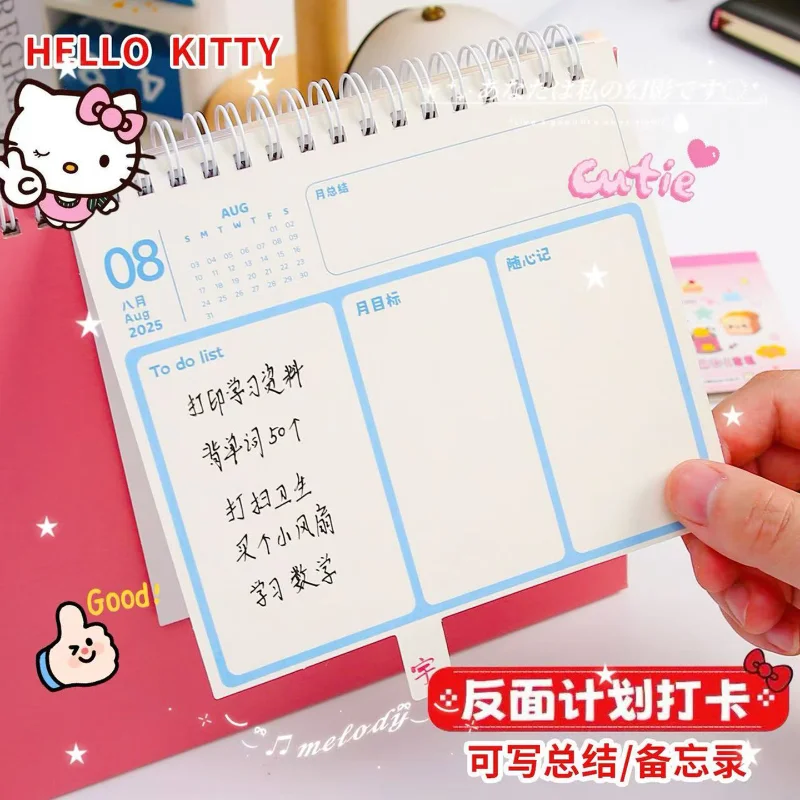 2026 مرحبا كيتي أجندة مكتبية /رزنامة مكتبية Kawaii مكتب اللوازم المدرسية لفائف التقويم مخطط شهري سطح المكتب اكسسوارات القرطاسية الهدايا