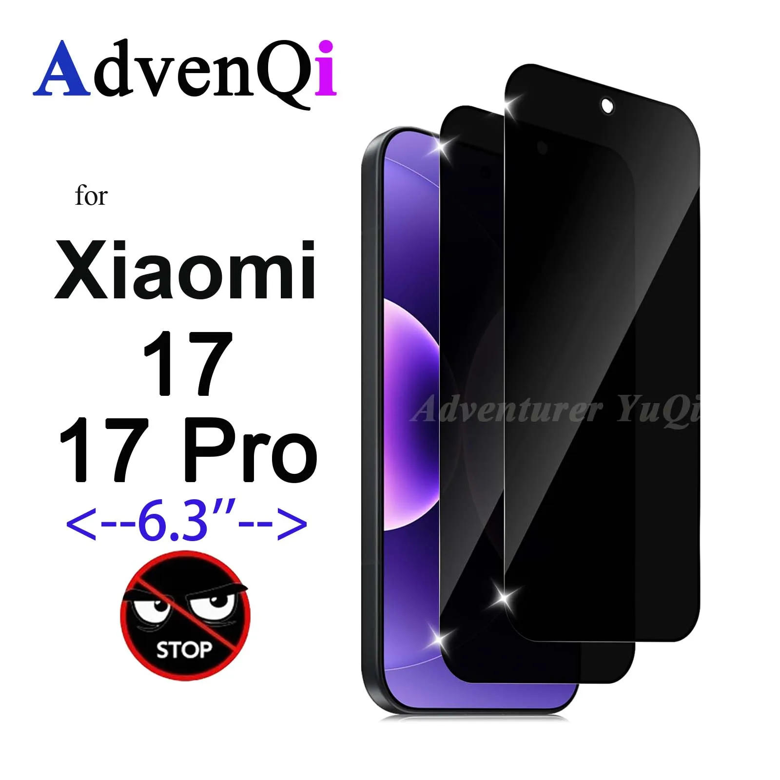 

Anti Spy Screen Protector For Xiaomi 17 Pro 6.3 inch Privacy Tempered Glass 9H Anti Peep Scratch Case Friendly Protetive