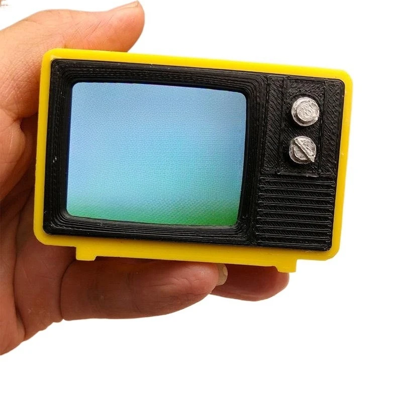 For Retro Nostalgic Mini TV Can Be Watched and Played Small TV Toy Miniature 80 Rear