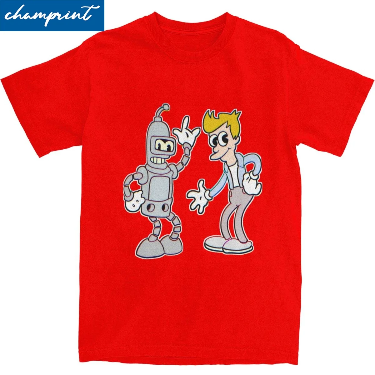 Men Women Bender And Fry T Shirt Futuramas Cotton Tops Fun Short Sleeve Round Neck Tees Summer T-Shirt