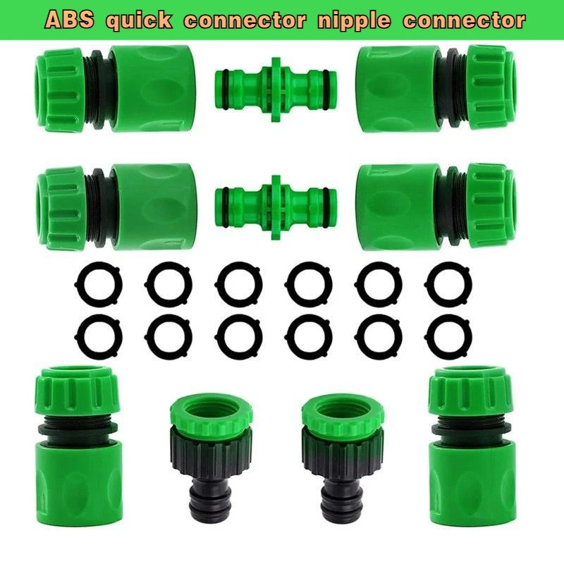 Garden Watering Hose ABS Quick Connector 1/2” End Double Male Hose Coupling Joint Adapter Extender Set For Hose Pipe Tube