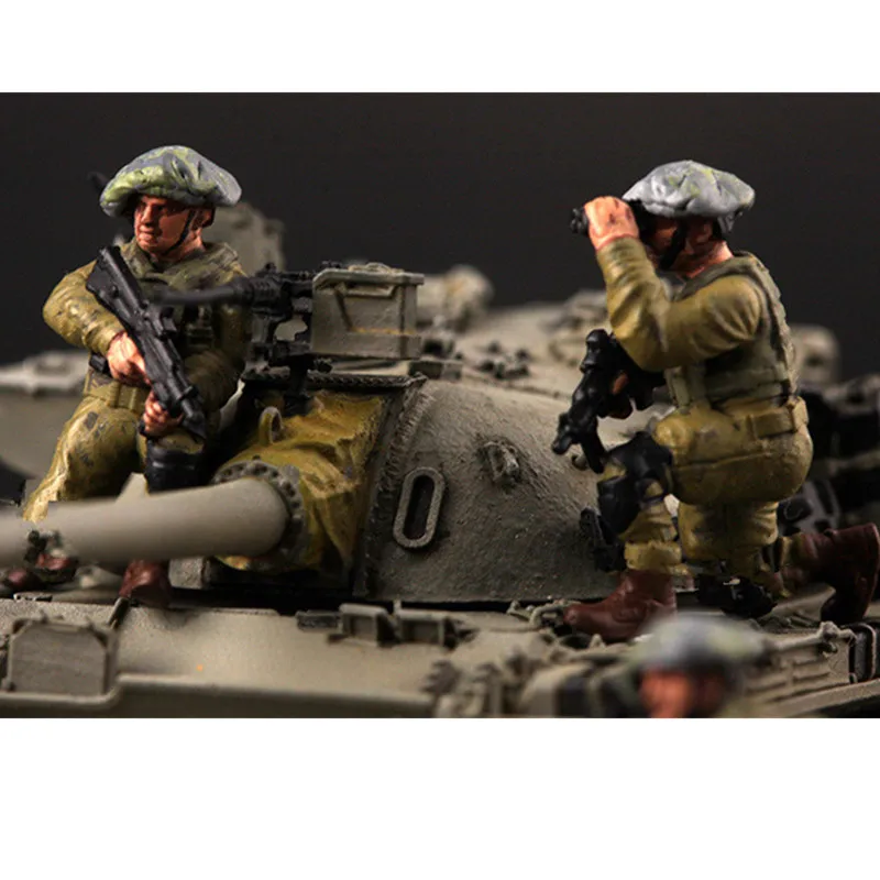 1:72 Scale Model 5 Pcs Israel Defense Forces 5Soldiers Action Figure Toys Scene Accessory Dolls Display Collection Gift For Fans