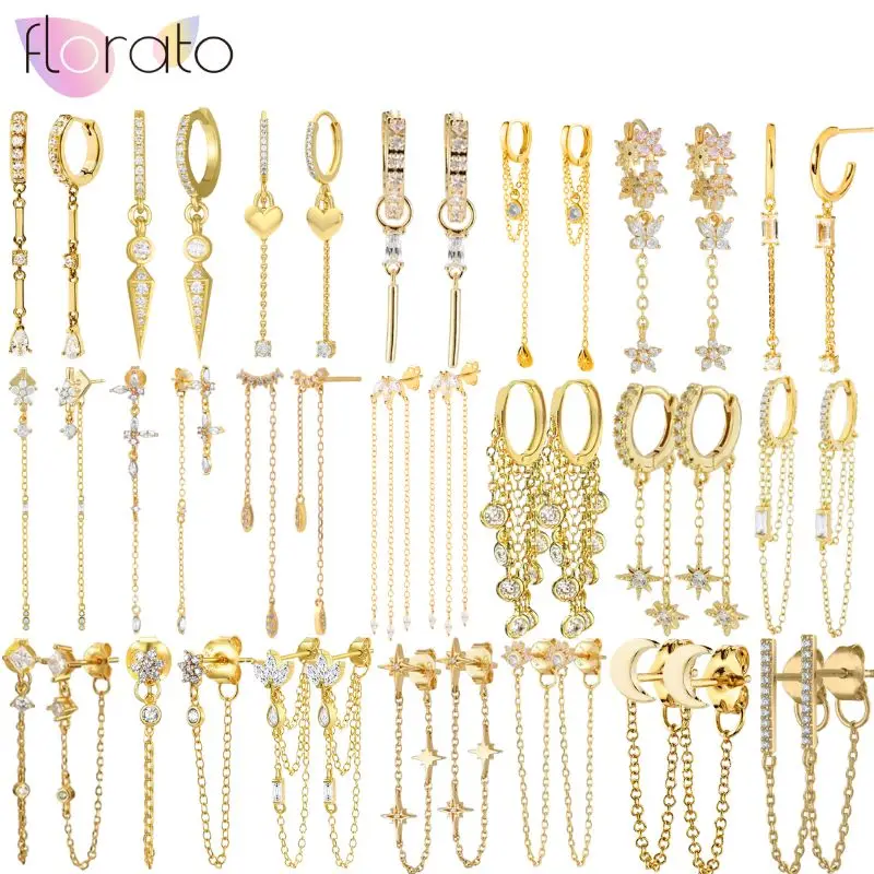 

Женские серьги-гвоздики из серебра 925 пробы с подвесками