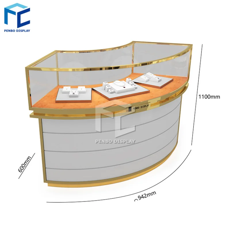 

2025customized.Luxury Jeweller's Store Glass Display Showcase Jewels Display Cabinet