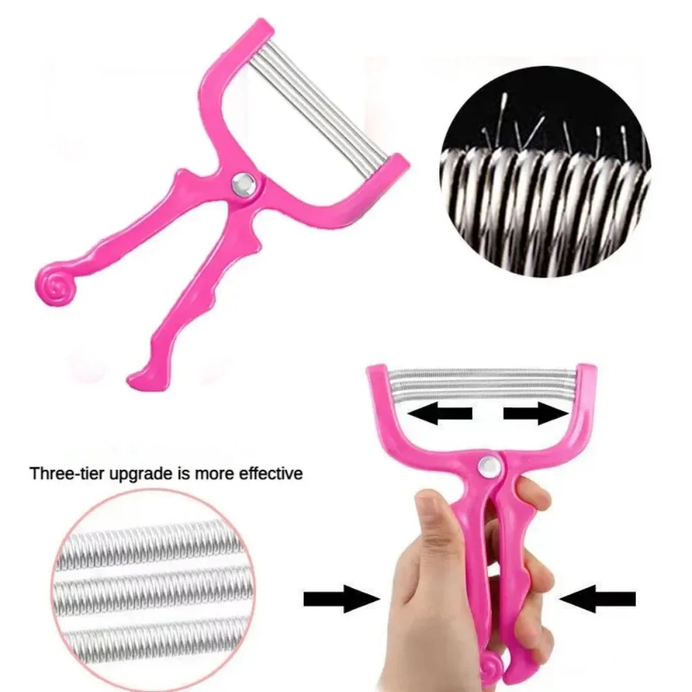 Handheld Facial Hair Epilator Safe Spring Roller Women Facial Hair Removal Epilator Face Care Massager Beauty Epilator Tool