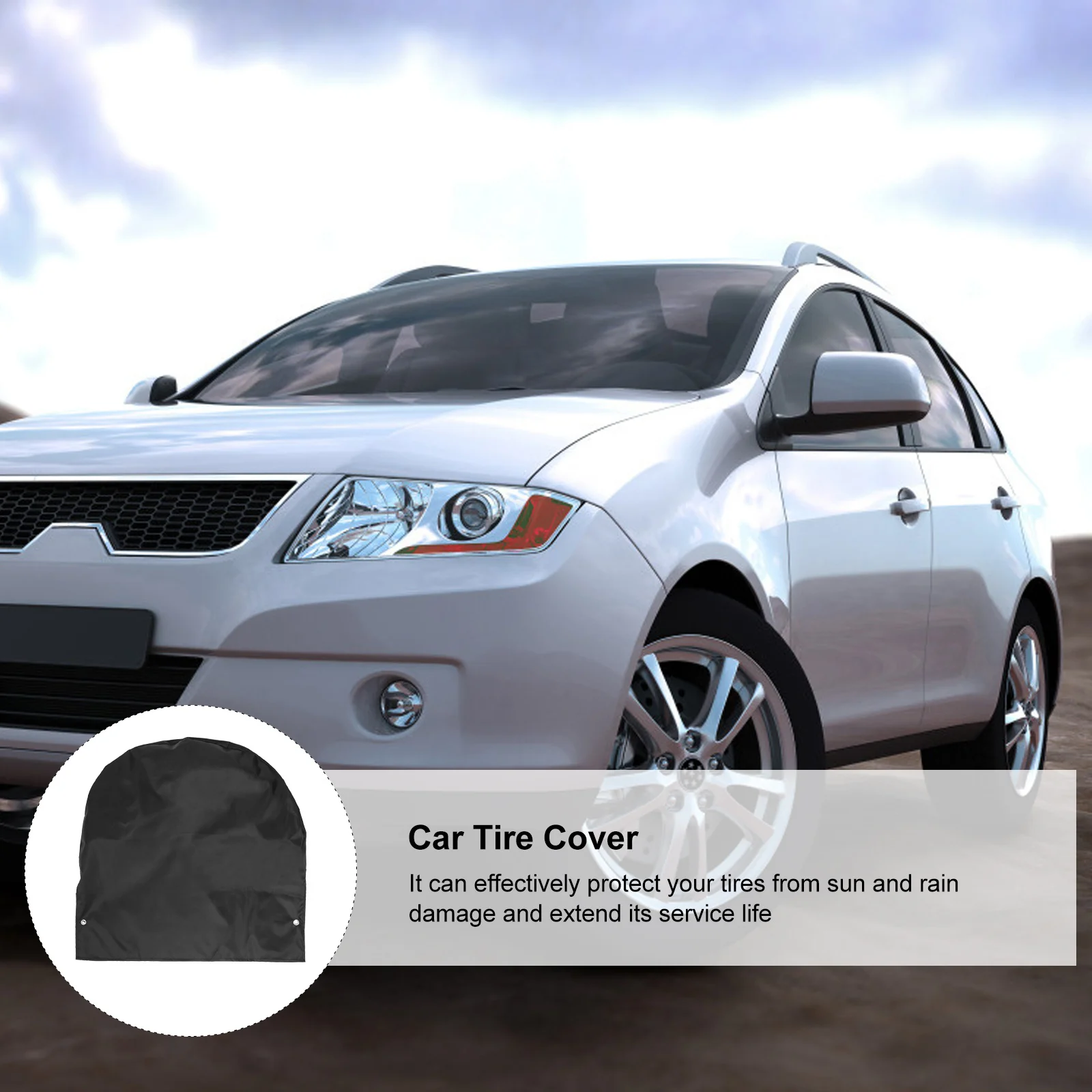 Waterdichte Oxford Doek Bandenhoes Voor Auto Opvouwbare Lichtgewicht Uv-bestendige Wielbeschermer Vuilafstotende Autobandenhoes Voor