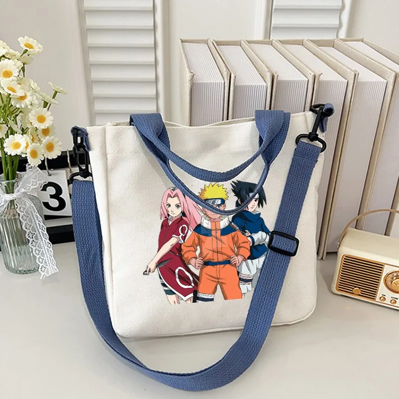 

Naruto Handbags Cartoon Anime Pattern Printed Shoulder Bag Sasuke Sakura Cute Crossbody Bags Women Men Portable Handbag Gifts