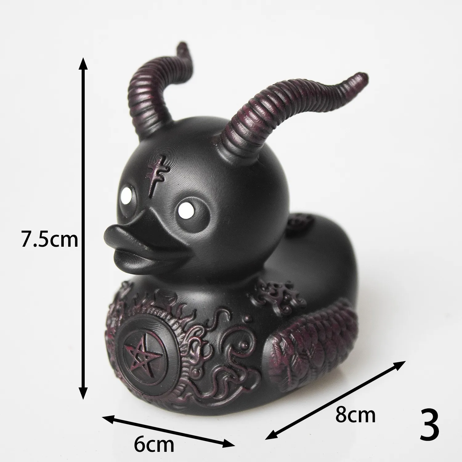 New Duck Statue Gothic Sculpture Punk Animal Figurine Resin Desk Decoration Collectible Figurines Satan Duck Tabletop Ornaments