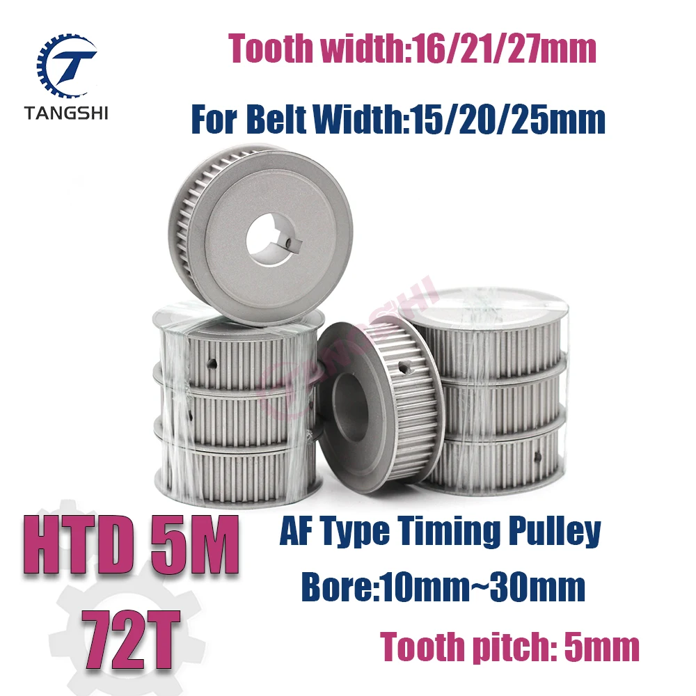 HTD 5M 72 Teeth Synchronous Timing Pulley Bore 10mm to 30mm for Width 15/20/25mm Belt 5M-72 Teeth Timing Pulley HTD5M 72 Teeth
