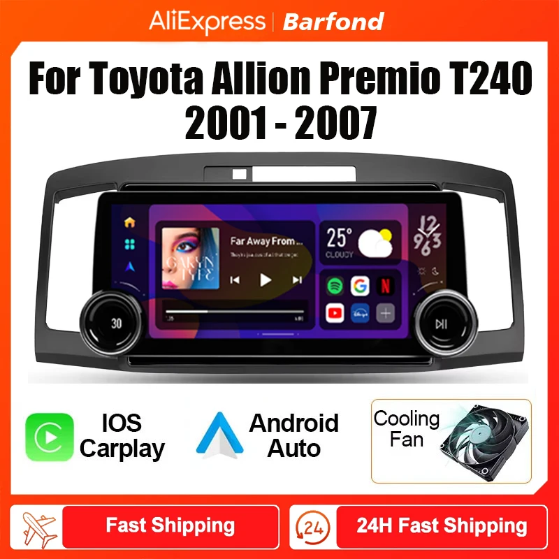 Android Car Multimedia video Player For Toyota Allion Premio T240 2001 - 2007 large screen radio 2DIN Carplay navigation GPS