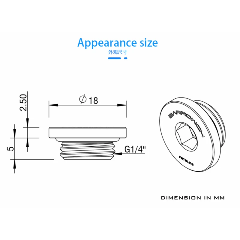 

Barrowch G1/4” Water Cooling Custom Water Stop Hard Tube Stop Water Plugs Silver/Black/White/Gold Pc Accessories,FBTBLD