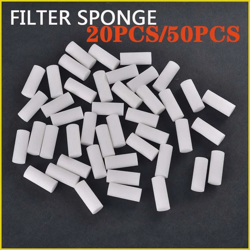 20/50 Pcs High Pressure Pump Filter White Fiber Cotton Filters Air Compressor System 10*25mm Cleaning Water Separator Fittings