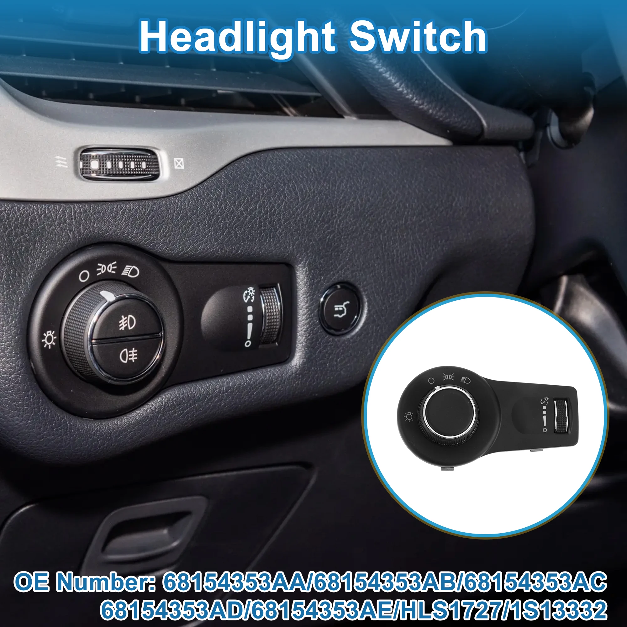 

UXCELL No.68154353AA/68154353AB/68154353AC Headlight Switch for Chrysler Pacifica 18-21