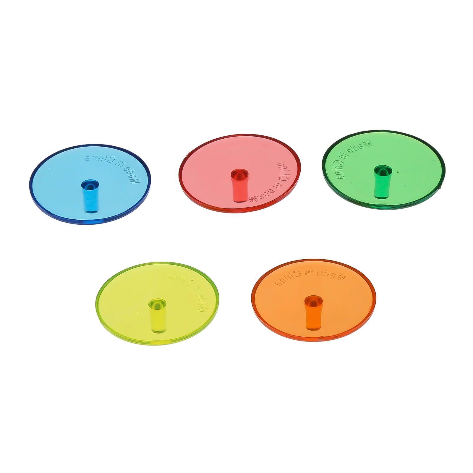 100 Pcs Golf Ball Markers Transparent Round Shaped 5 Colors SAN Plastic 24*8.4mm Mark Ball Position Golf Training Accessories