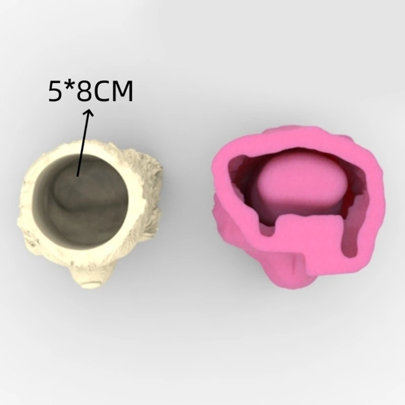 Cetakan Silikon untuk Membuat Cetakan Pot Bunga Wadah Tanaman Sukulen Berbentuk Anjing Dropsale