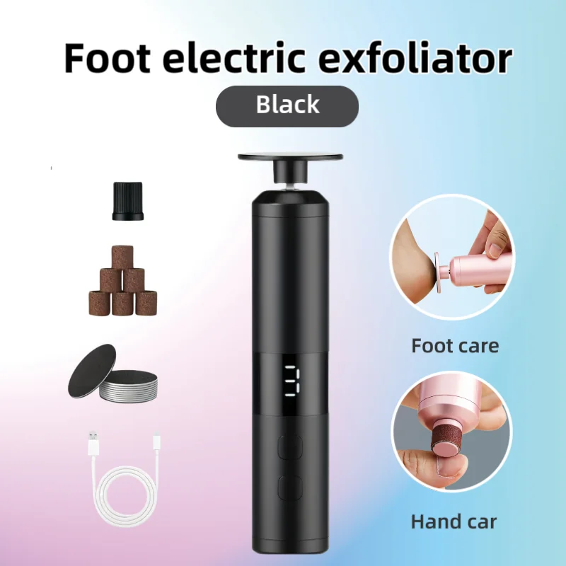 2-in-1 rotating foot repair tool, rechargeable portable nail polish remover, 3-speed control, suitable gift for family salons