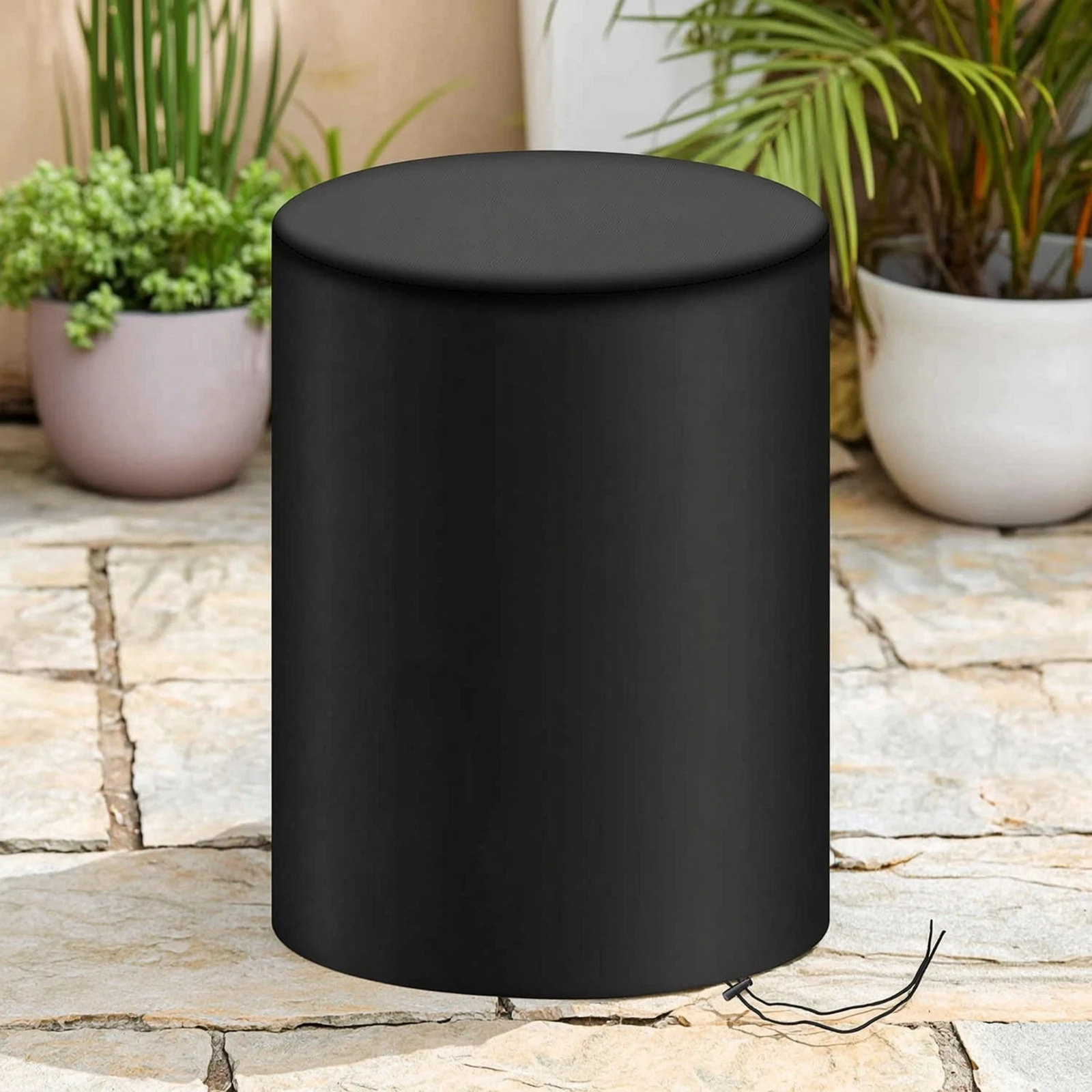 Water Pail Dust Cover Dustproof Barrel Cover with Drawstring Heavy Duty Reusable for Garden, Backyard