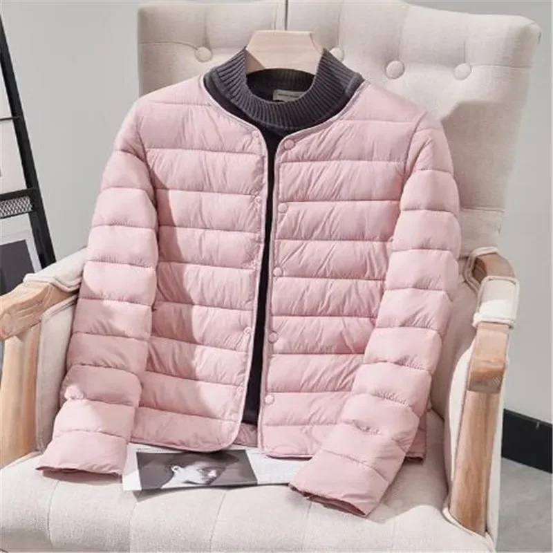 

2024 New Autumn Winter Women Short Down Cotton Jacket Women Parkas Thin light Liner Warm Coat Female Casual Outwear Lady Tops