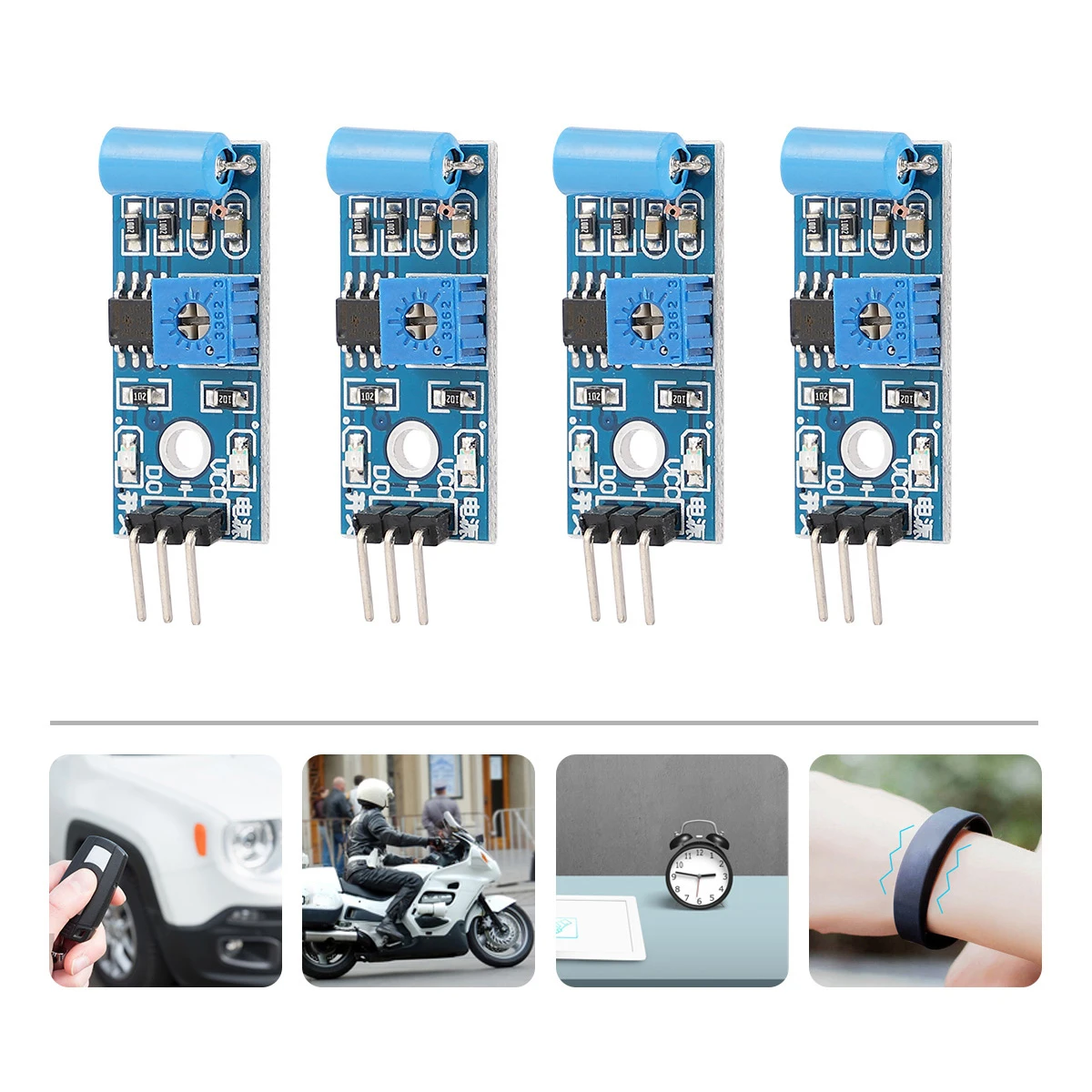 

10pcs Vibration Sensor Module Active Sensing Normally Closed Type Alarm Theft Detection Earthquake Motorcycle Smart Car