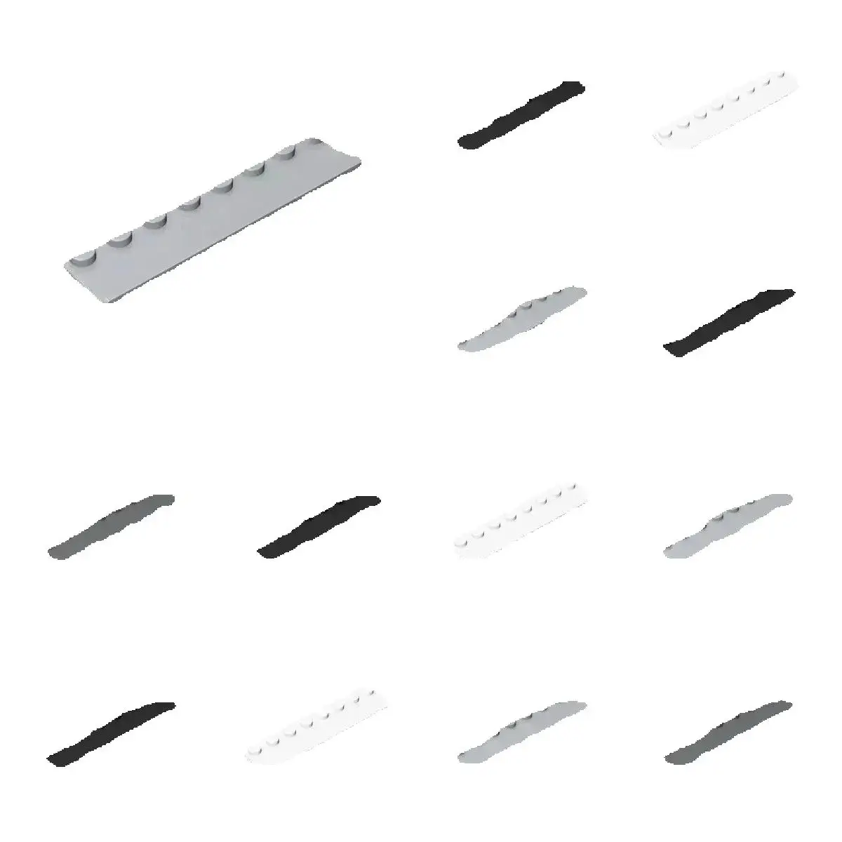 

10pcs MOC Assembles Particles 30586 Plate Modified 2 x 8 with Door Rail Building Blocks Kids DIY Educational High-Tech Spare Toy