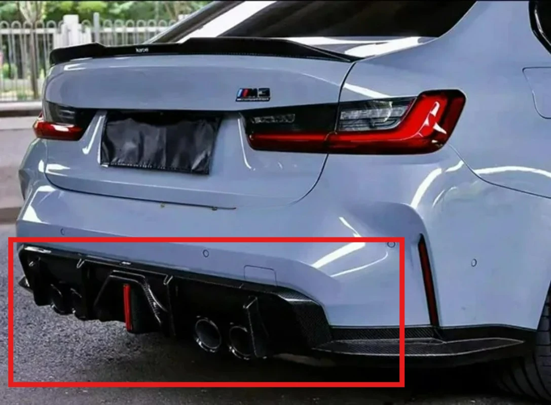 

ДЛЯ BMW G80 M3 G82 G83 M4 2022, светодиодный стиль, настоящий углеродное волокно, диффузор заднего бампера, губа
