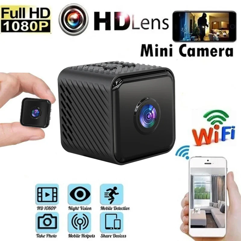 Mini IP Camera 1080p HD Wireless Micro Camcorders, Sports Camera,  Security Surveillance Wifi Cameras Smart Home