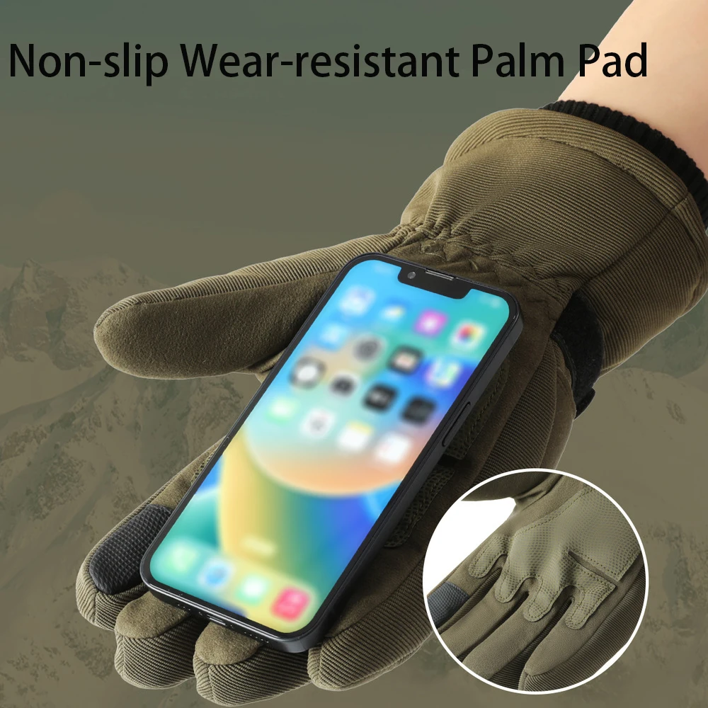 L●Mirror Touchscreen Tactical Hard Knuckle Gloves - Outdoor Protection for Cycling Motorcycle Camping Hunting Shooting Climbing