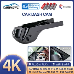 New 4K 2160P Car DVR Dash Cam Camera For BMW X3 F25 X5 F15 X1 F48 X4 X6 X7 M 1 3 5 7 Series F20 F30 F31 F32 F36 F45 F07 DashCam