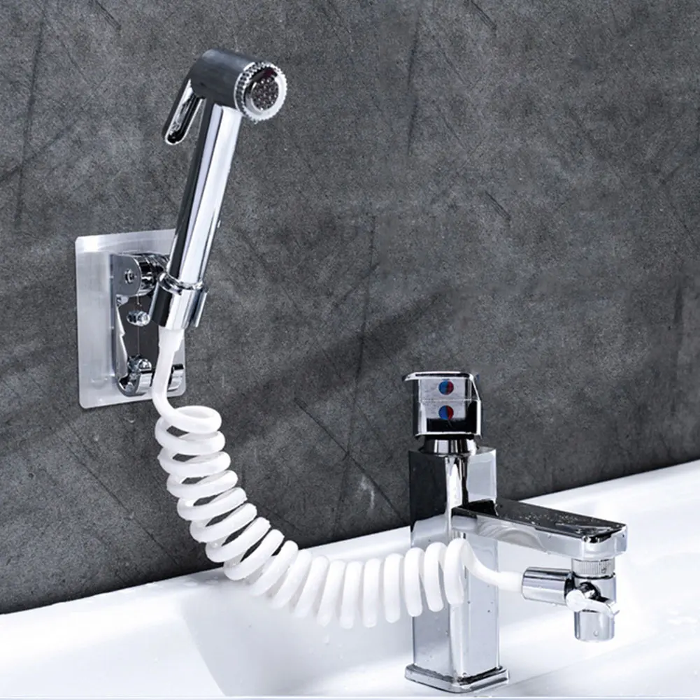 

Bathroom Basin Faucet Extender External Shower Head Washbasin Tap Water Divider Bidet Sprayer for Hair Washing Toilet Cleaning