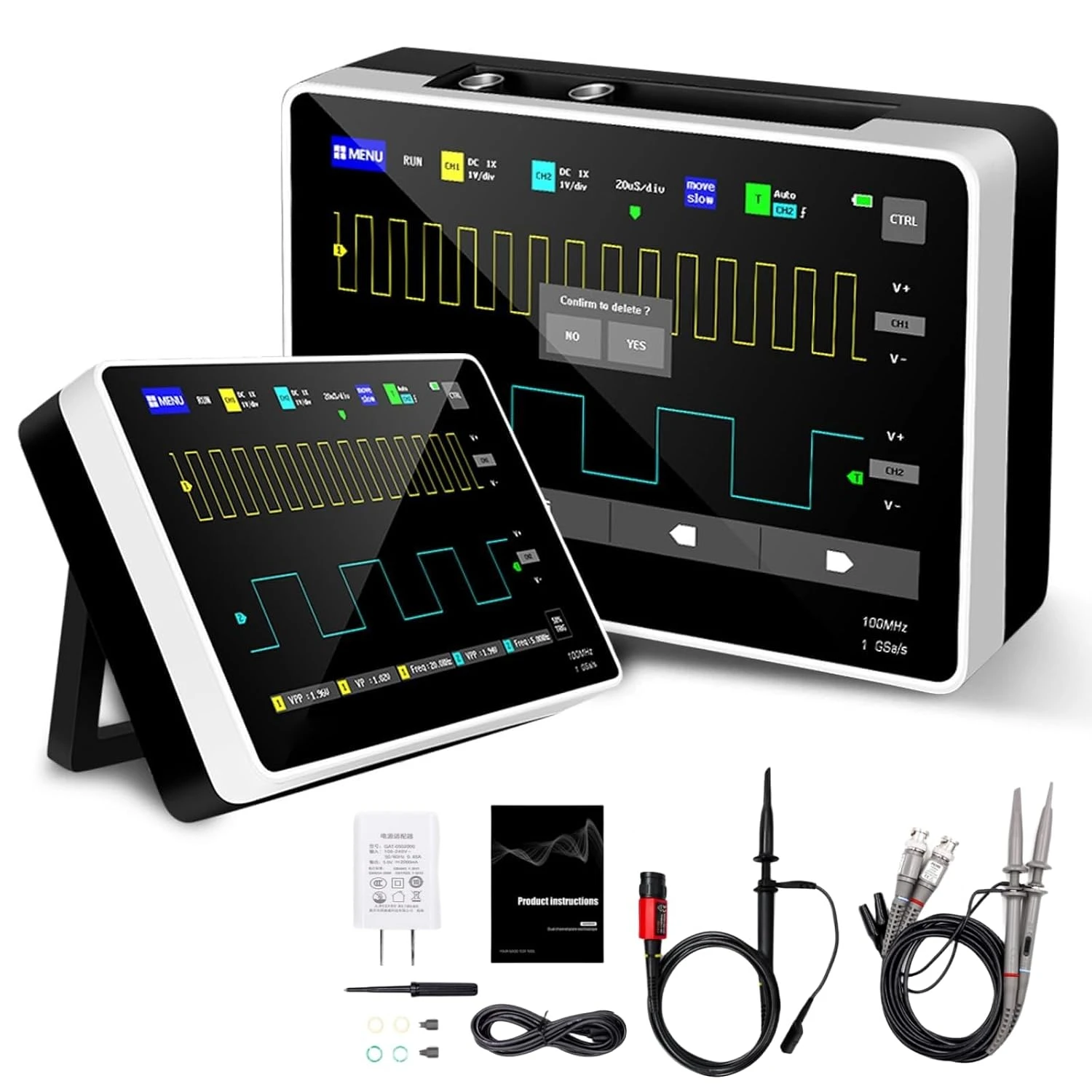 NEW FNIRSI-1013D 2CH Tablet Oscilloscope 100MHz 1GS/s 7