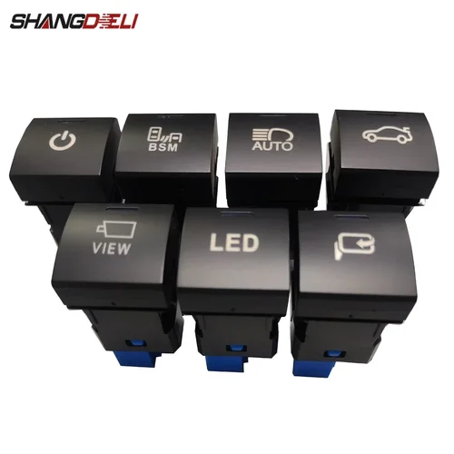 1 unidad para Toyota Camry V70 2018 Rav4 Corolla Altis 2019 prado 150 2020 luz LED para coche cámara BSM vista espejo retrovisor botón de interruptor