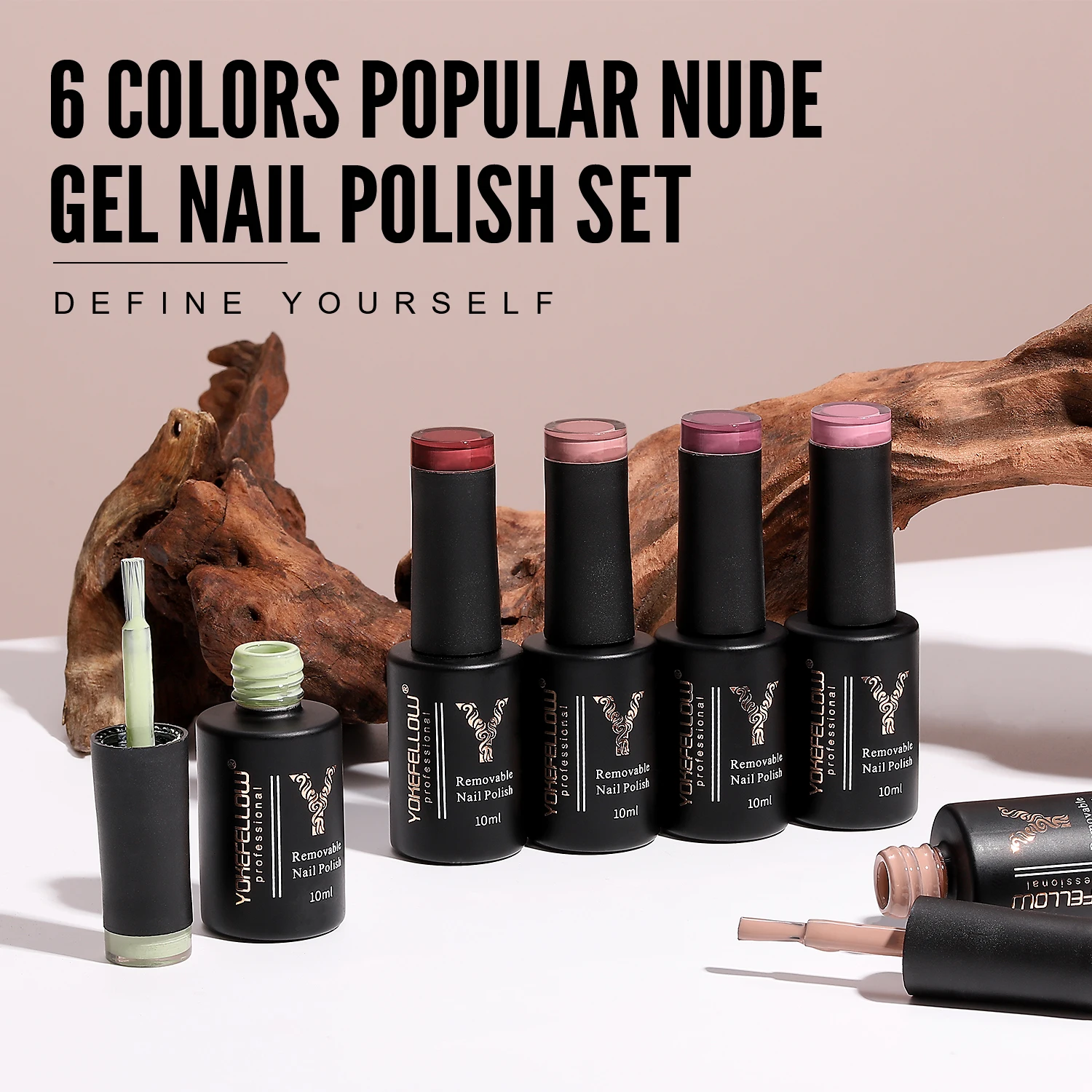 Juego de esmalte de uñas de Gel de Color desnudo, 10ml, otoño, semipermanente, barnizes de Gel LED UV para manicura, arte de uñas, capa superior mate