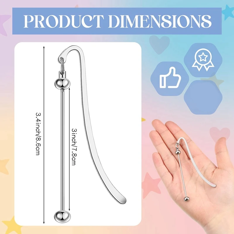 4 шт., закладки из бисера для книг