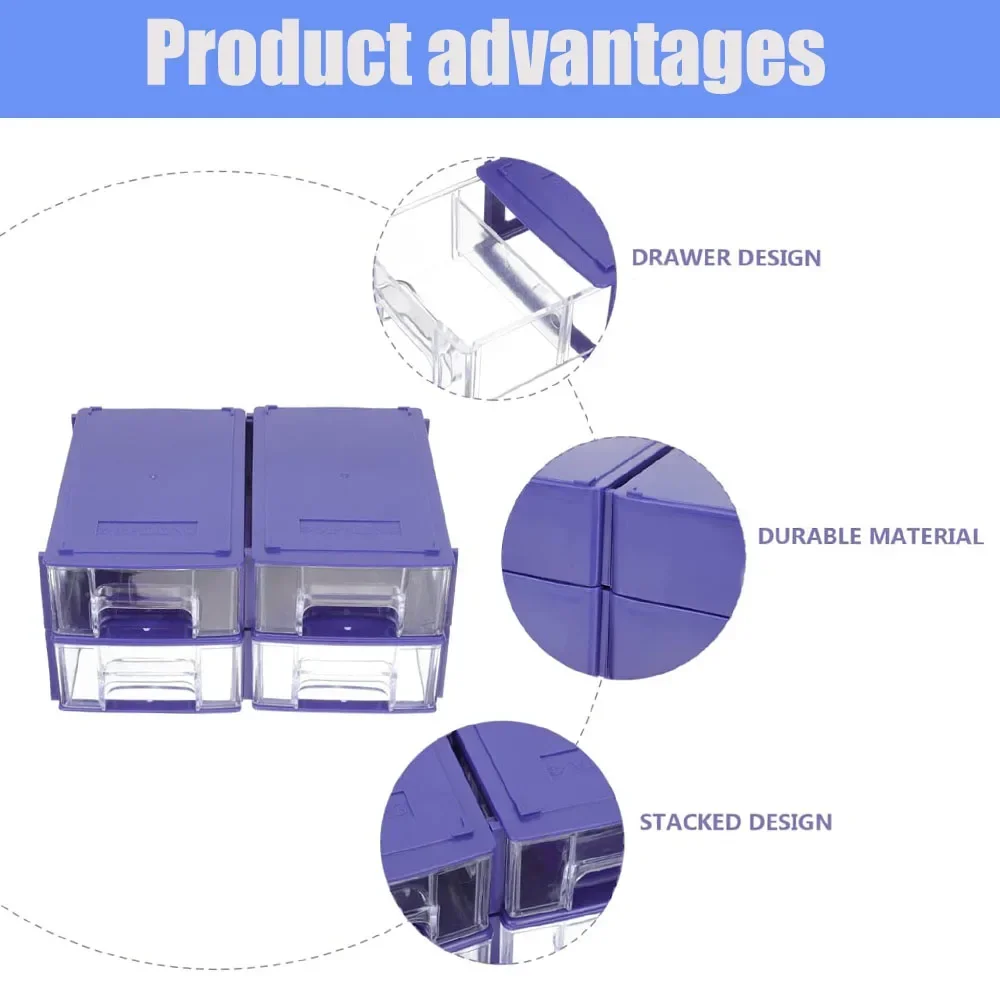 Stackable Storage Drawers, Plastic Drawers Organizer for Parts Screw Craft Organizer,Hardware Tool Box ,Plastic Toolbox