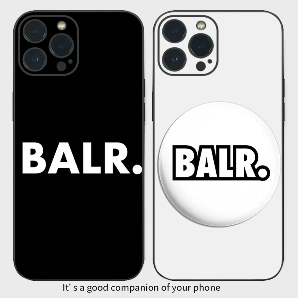 Luxury Brand B-BALR Black Phone Case  For iPhone16 15 14 13 12 Mini 11 Pro XS Max X XR SE5 6 7 8 Plus Soft Silicone Cover