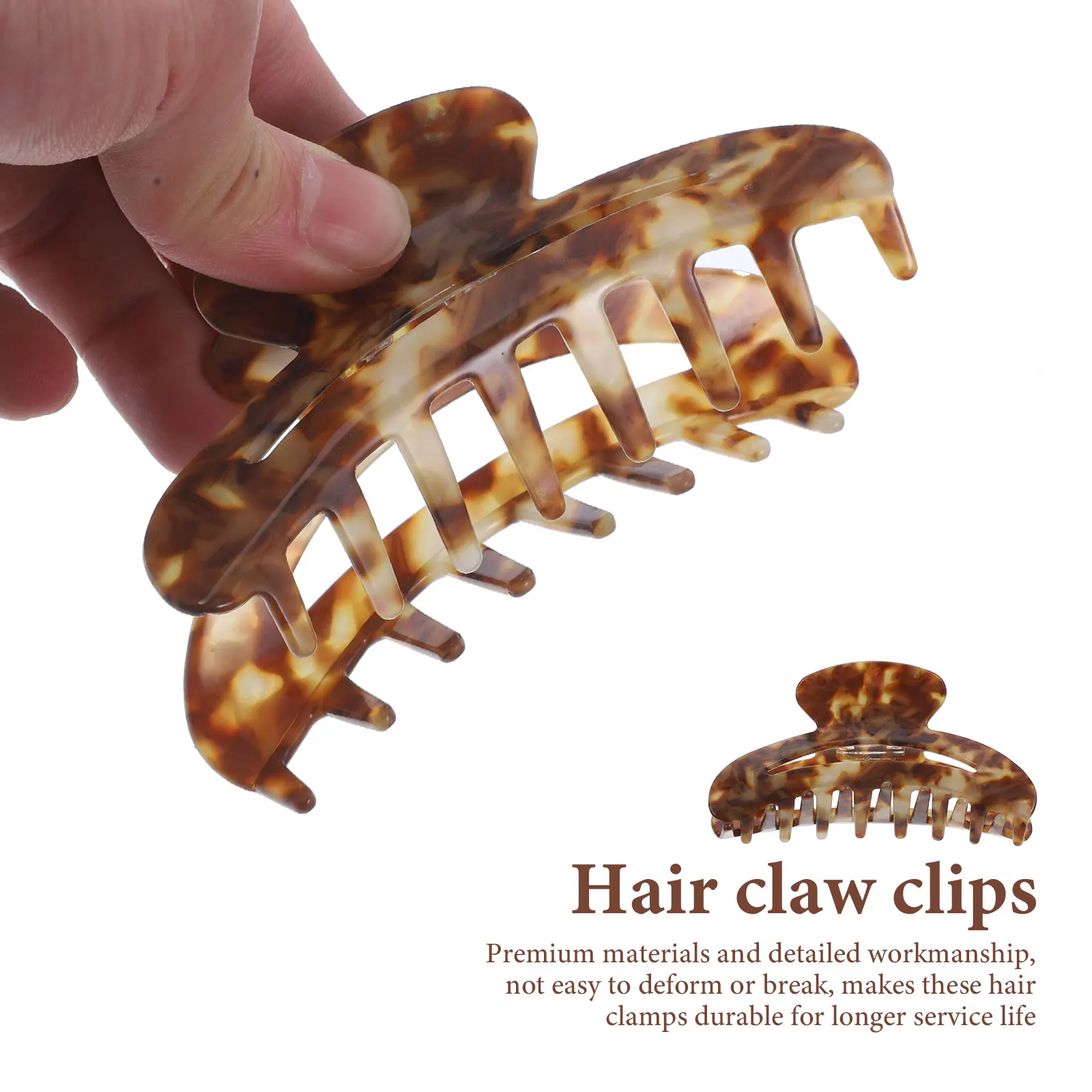 

Premium Acetate Hair Claw Clip Marble Pattern Jumbo Hair Clamp Styling Tool For Thick Curly Straight Fine Hair Women Girls