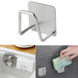 Kitchen Stainless Steel Holder Self Adhesive Sink Sponges Drain Drying Rack Kitchen Storage Sink Accessories