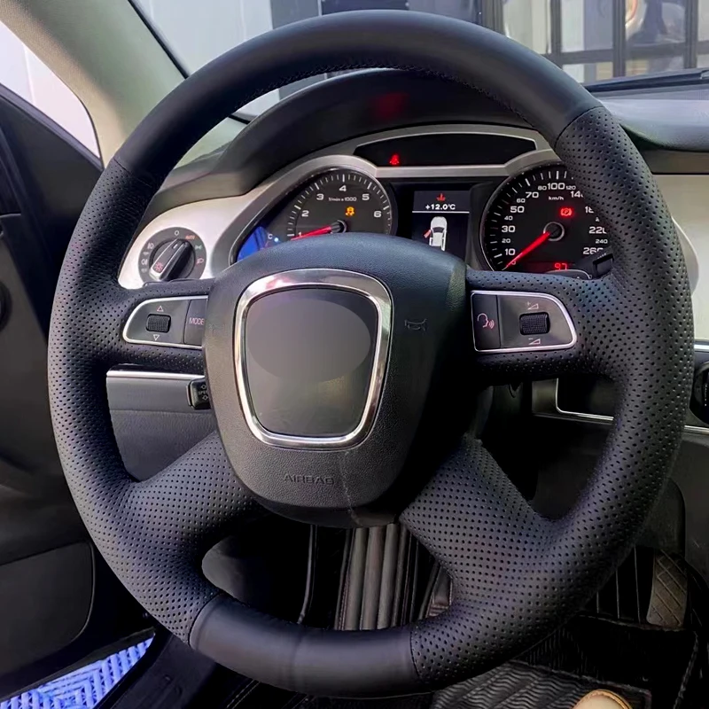 

`Hand Sewing Steering Wheel Cover For 20 Audi A4 Microfiber Leather