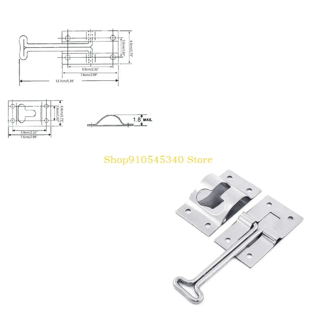 

U2JA RV Trailer 4" T-style Entry Door Catch Holder All Metal with Bracket New