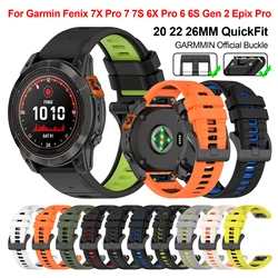 20 22 26mm QuickFit for Garmin Fenix 7X 7 7S Pro Solar 6X 6 6S 5X 5 5S Plus 3HR 945 965 MARQ Epix Gen 2 smartwatch band bracelet