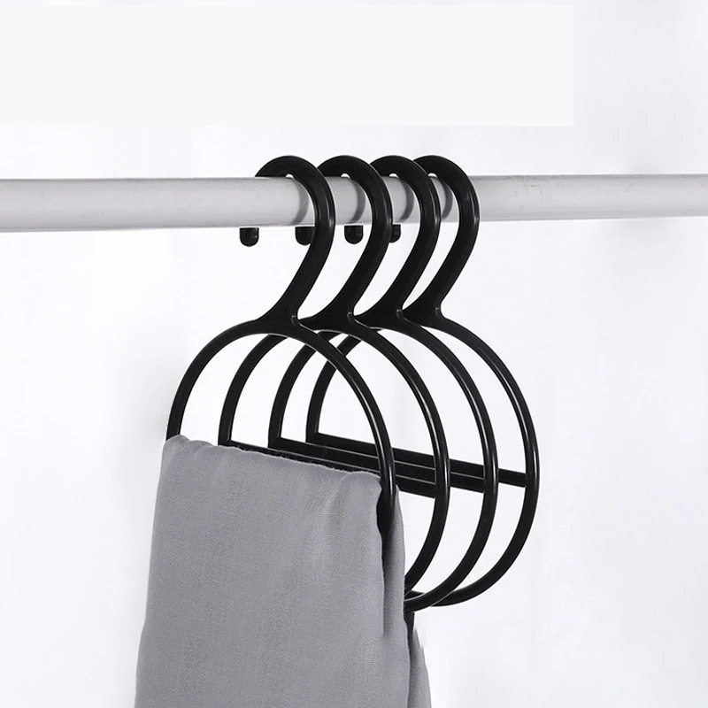 

10PCS Multi Purpose Plastic Circle Scarf Hanger Tie Clothes Rack Storage Racks Closet Organizer Portable Space Saving Hangers