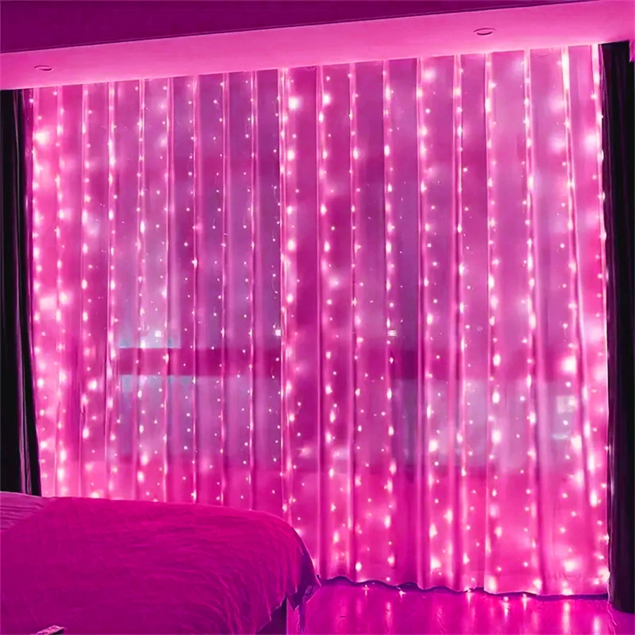 3M/6M Valentine's Day Remote Control USB Fairy Lights LED Curtain String Lights for Home Bedroom Decoration Festive Party