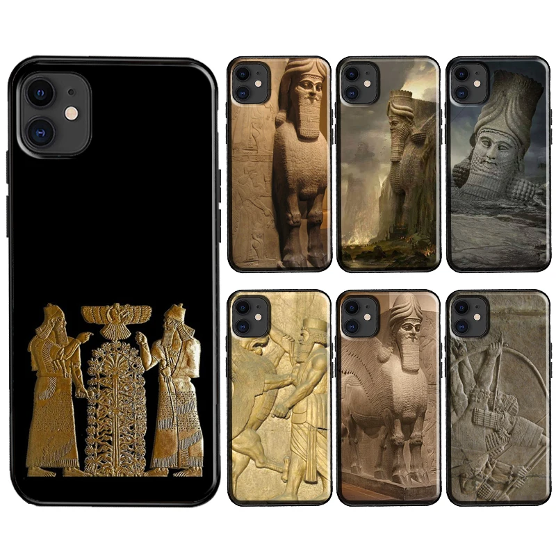 Lamassu Assyrian Mesopotamian Case For iPhone 13 11 14 Pro Max 12 mini 6S 7 8 Plus X XR XS Max SE 2020 Soft TPU Coque